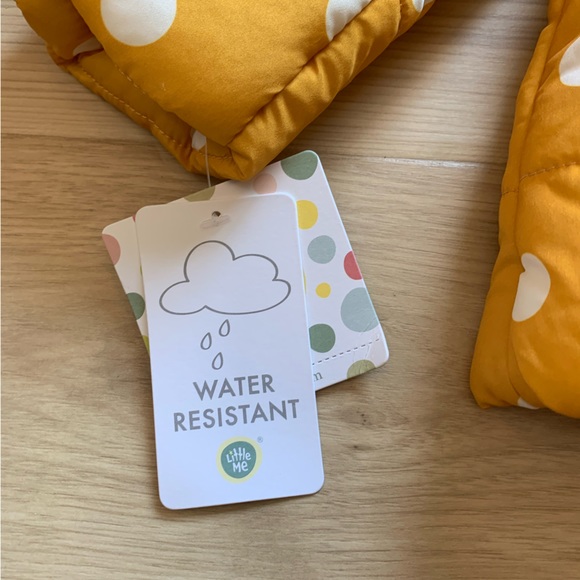 NWT YELLOW POLKA DOT JACKET 3 piece set shirt & pants 18 Mo Little Me - Picture 4 of 5